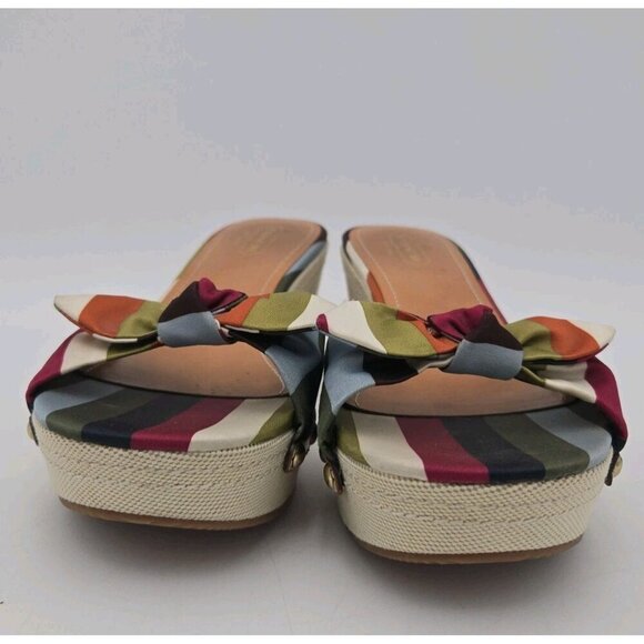 Coach Lorah Wedge Knot Platform Sandals Women Size 9.5 Platform Slides A8208 New - Picture 5 of 9